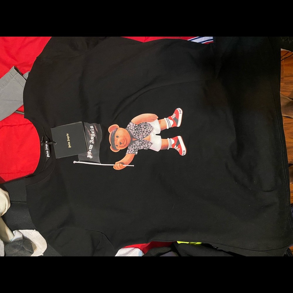 Black palm angels T with teddy bear